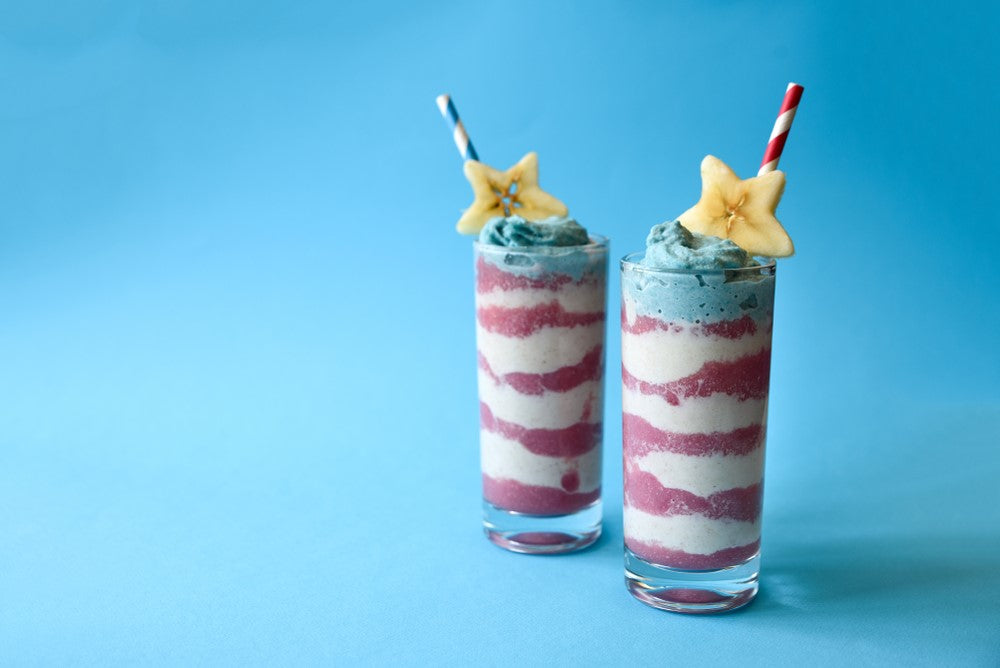 Patriotic Red White and Blue Layered Smoothie