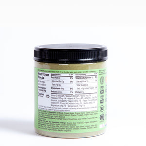 1 jar with nutrition facts against a white background.